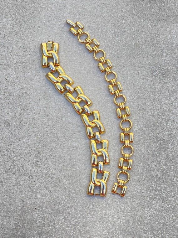Trifari Gold Link Bracelets - image 1
