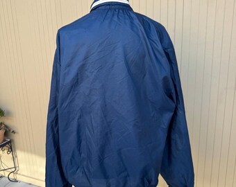 Vintage Blue Windbreaker Jacket by Puritan Sportswear Large