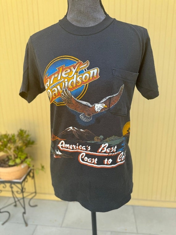 Vintage 80's Harley Davidson Motorcycles T-shirt Paper Thin Vintage 80's Harley Davidson Motorcycles T-shirt Paper Thin