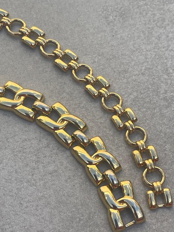 Trifari Gold Link Bracelets - image 4