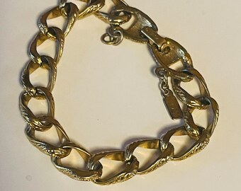 Monet Vintage Gold Chain Link Bracelet