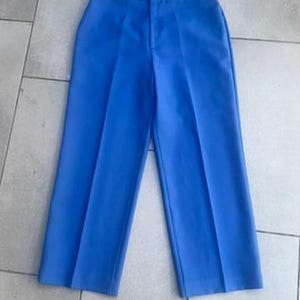Vintage Levi&#39;s 70s blauwe polyester broek 32 x 29