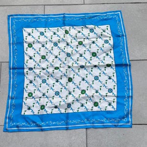Silk Hand Rolled Vintage Scarf by Oleg Cassini