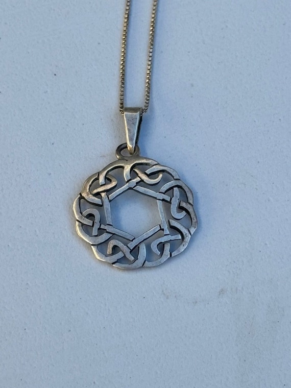 Sterling Celtic Knot Pendant Silver Necklace