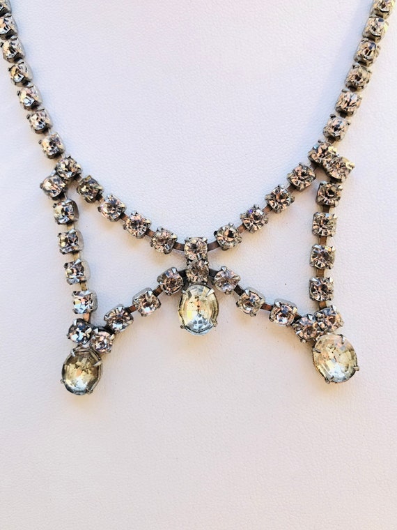 Vintage Rhinestone Choker Necklace 