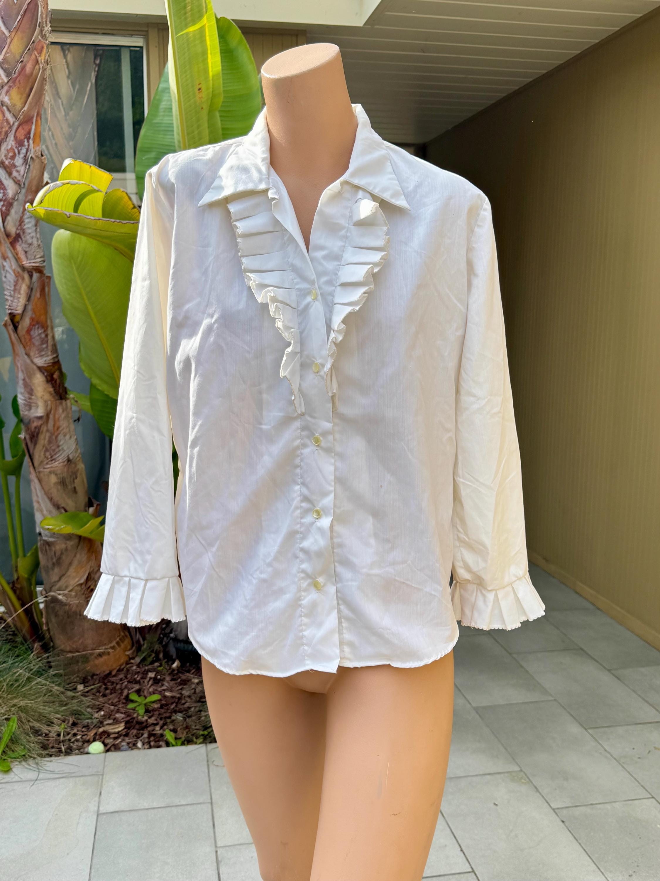 トップス 60-70s Ruffle Front Shirts MENS 60s 70s DISCO RUFFLE SHIRTS ADULTS FANCY DRESS COSTUME