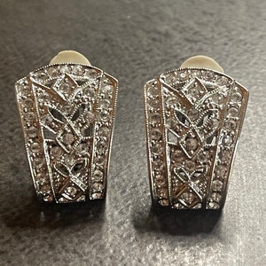 Stunning Rhinestone Clip Earrings
