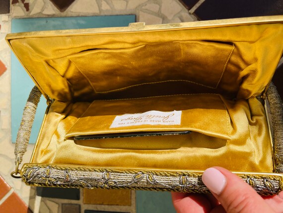 Jorelle Bags Vintage Gold Beaded Handbag Purse Ma… - image 10