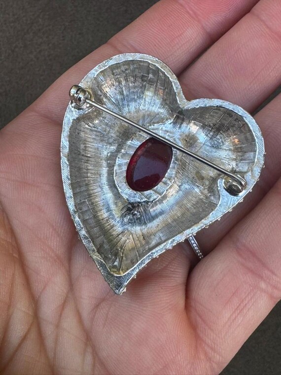 Ruby Red and Swarovski Crystal Rhinestone Covered… - image 5