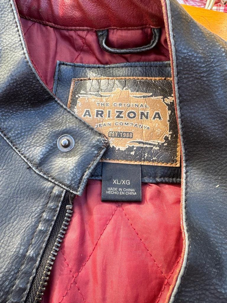 Cafe Racer Vegan Leather Motorcycle Jacket - Arizona Jean Co. - XL