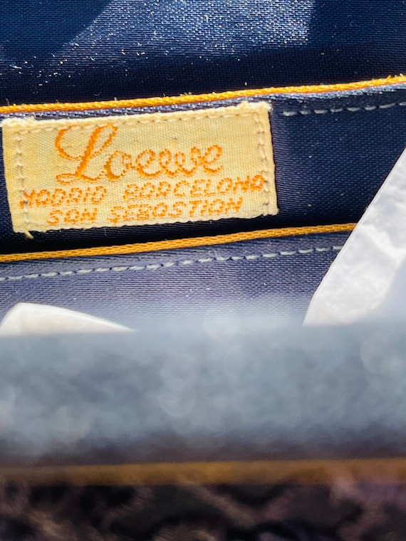 1960s Loewe Couture Handbag Suede Purse Vintage D… - image 4
