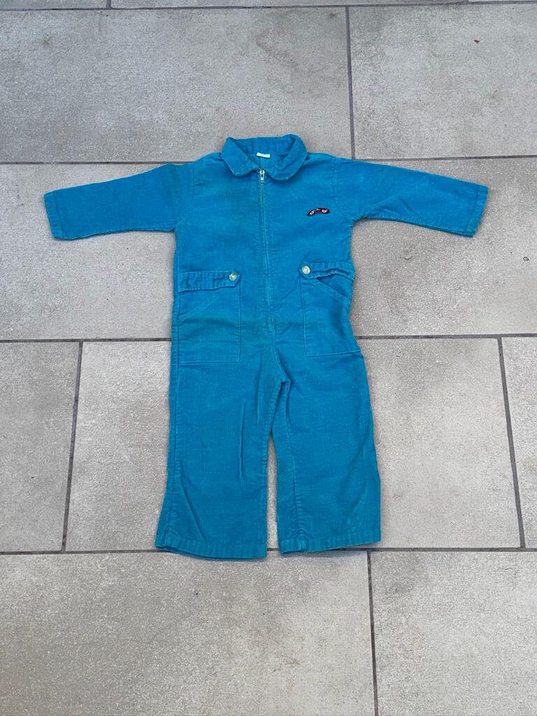 ジャケット・アウター OLD Chaps corduroy coveralls 60s Toddler Boy Corduroy Coveralls Zip up Jumpsuit Vintage