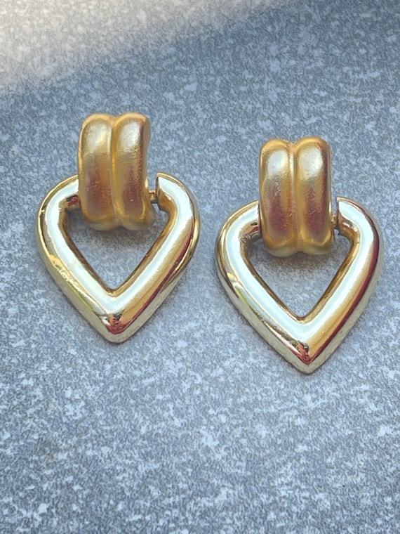 Heart door outlet knocker earrings