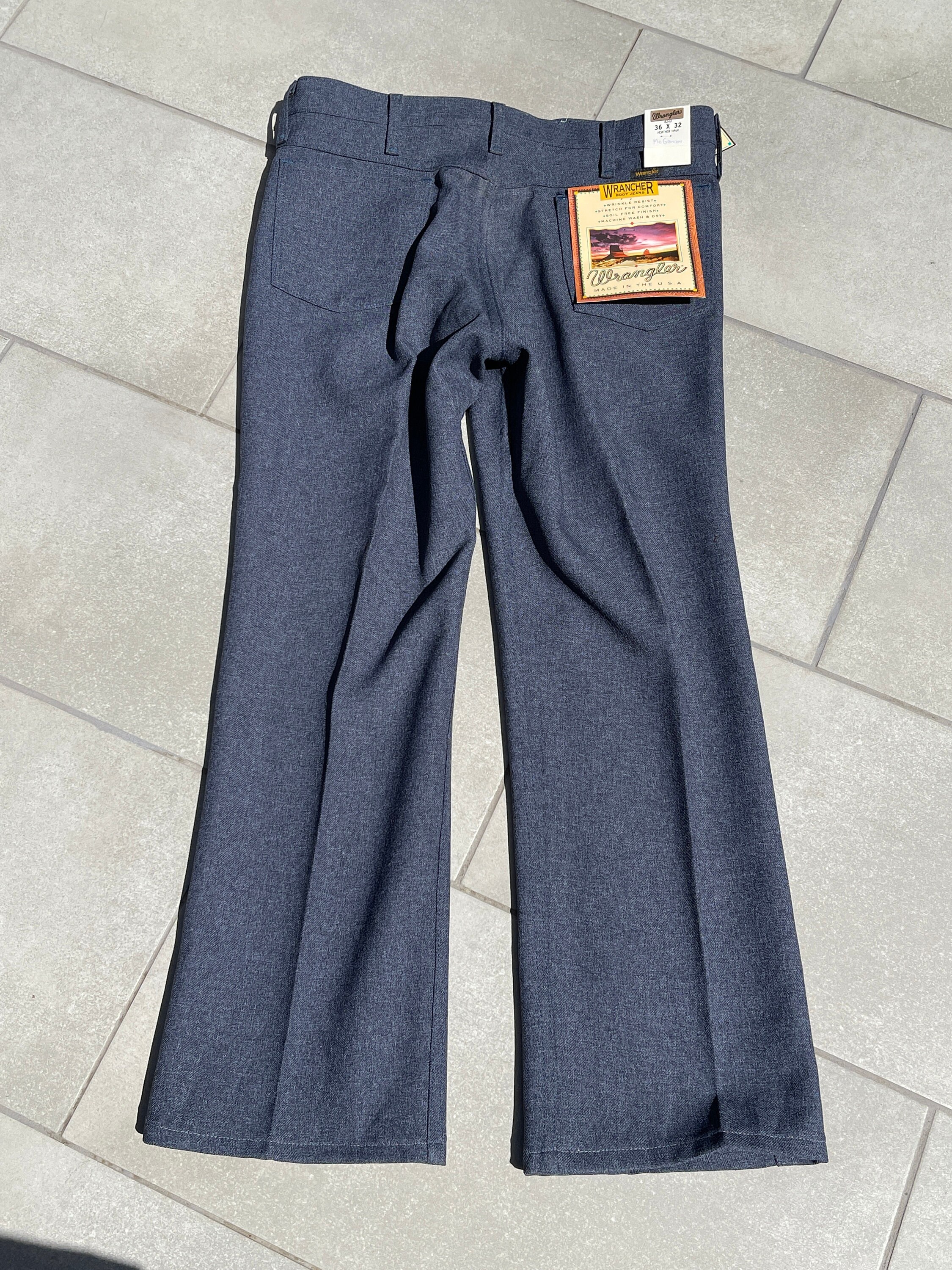 wrangler wrancher dress jeans w33 l30 黒 - スラックス