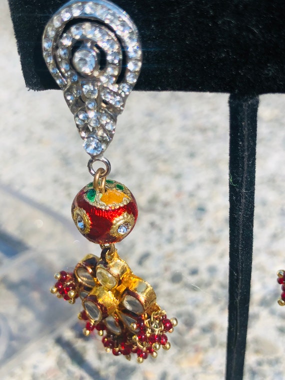Bollywood clip on earrings on sale