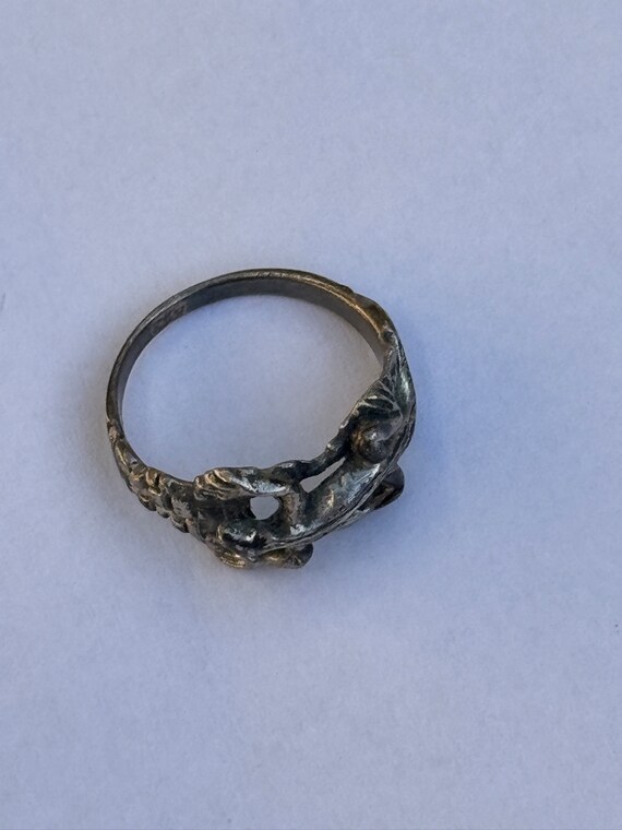 Sterling Silver Lizard Ring Size 7 - image 6
