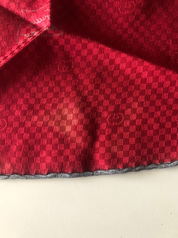 グッチ シルク スカーフ GG ロゴ ヴィンテージ 長方形 レッド - Etsy 日本