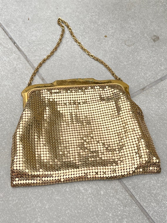 Whiting and Davis Gold Metal Mesh Vintage Evening Bag Small - Etsy