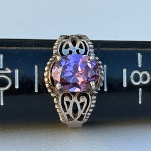 Amethyst Sterling Silver Gemstone Vintage Ring Size 9
