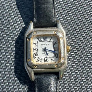 Peugeot Quartz Tank Watch Women's Vintage Wristwatch
