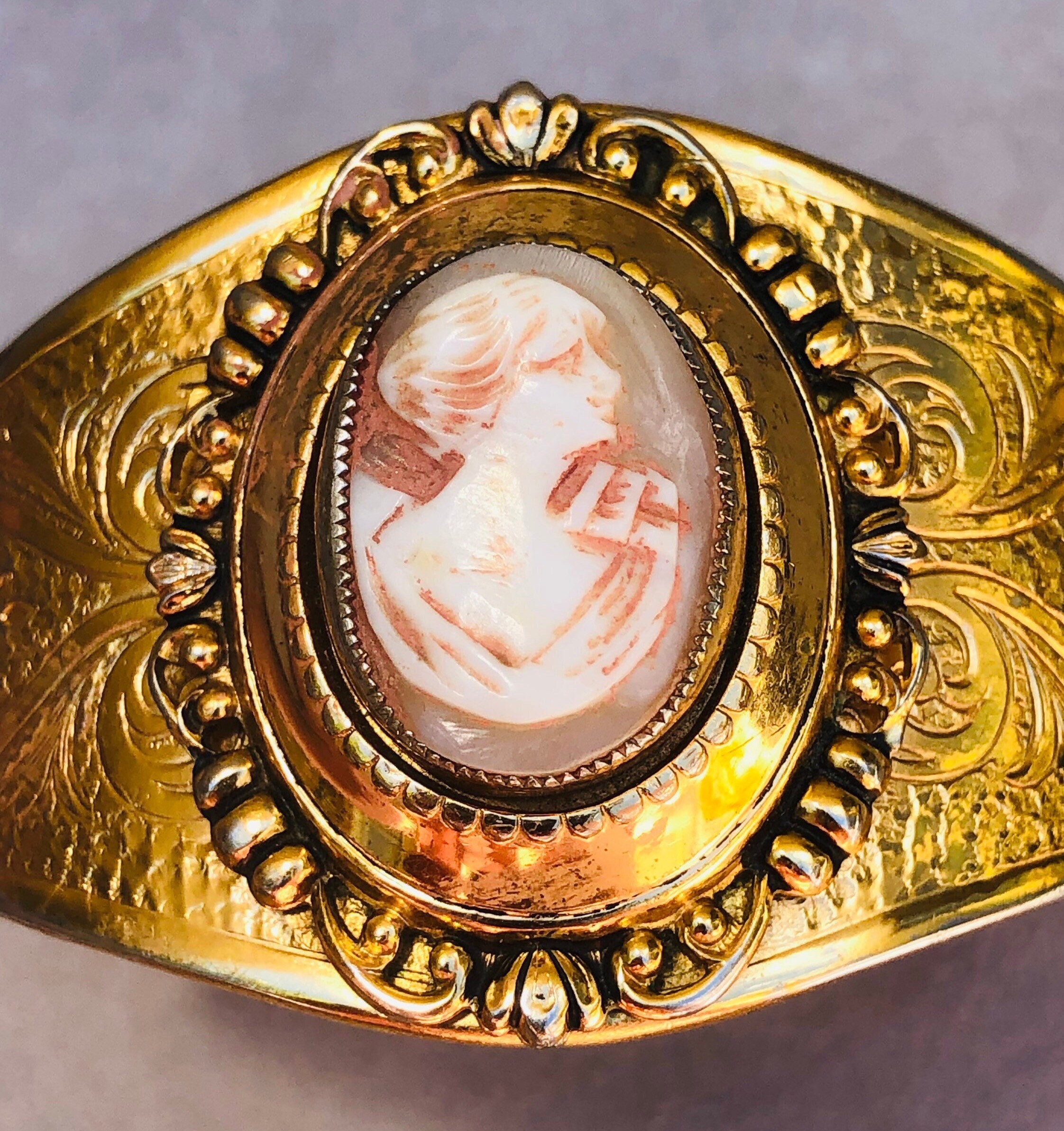 Cameo bangle bracelet clearance