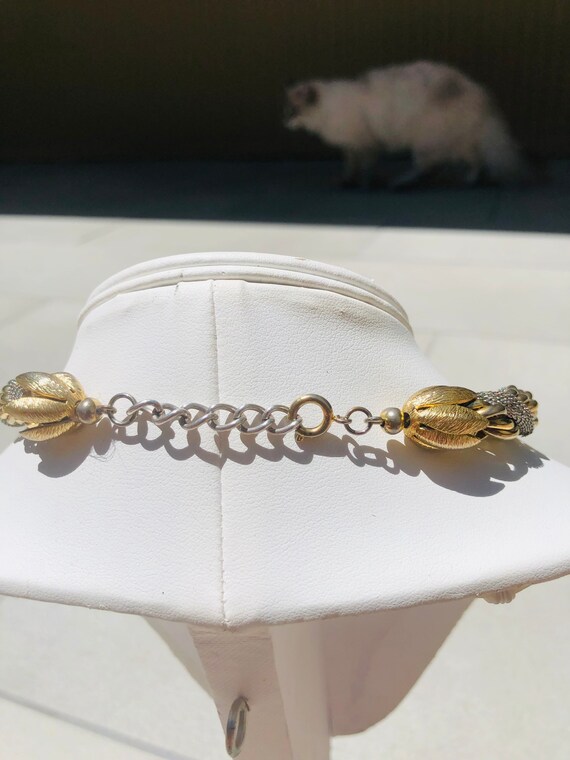 Gold chain twisted silver mesh rope vintage choker ne… Gem