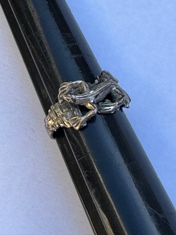 Sterling Silver Lizard Ring Size 7 - image 2