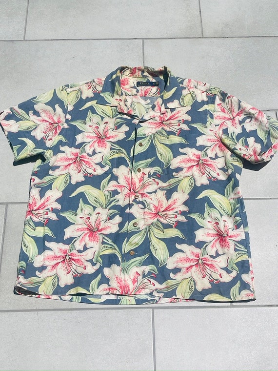 Polo Ralph Lauren Floral Linen Shirt Size XL - image 6