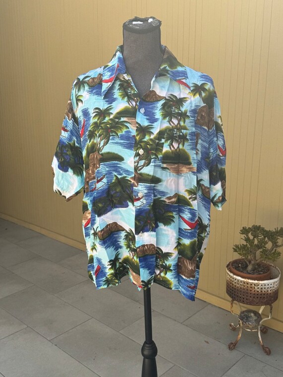 70s Hawaiian Aloha National Button up Vintage Shirt Large - Etsy