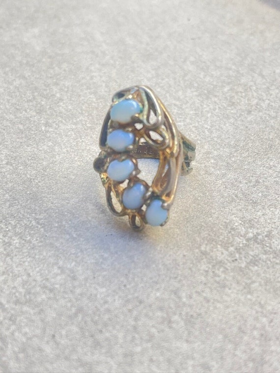 Opal Waterfall Cascade Vintage Ring Size 5