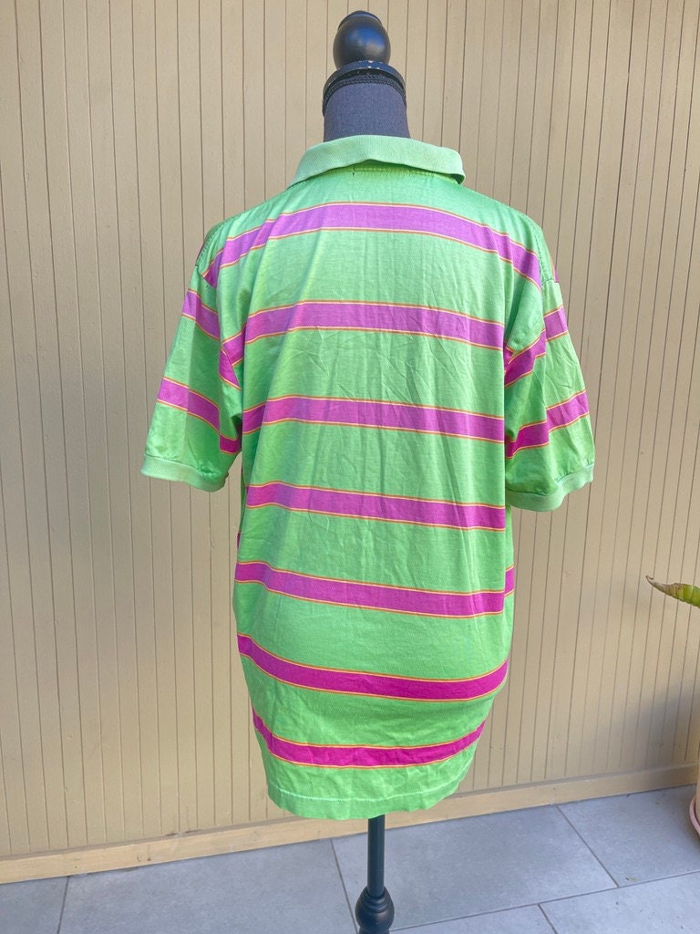 Yves Saint Laurent Striped Polo Shirt Vintage 1980s Large - Etsy