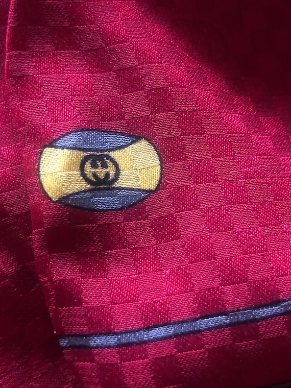 グッチ シルク スカーフ GG ロゴ ヴィンテージ 長方形 レッド - Etsy 日本