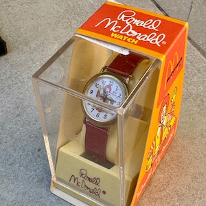 New Old Stock Ronald McDonald Character Watch by Criterion Dated 1980 RUNS!