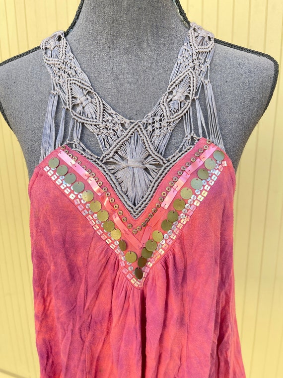 Bohemian Flowy Knotted Strappy Sleeveless Top