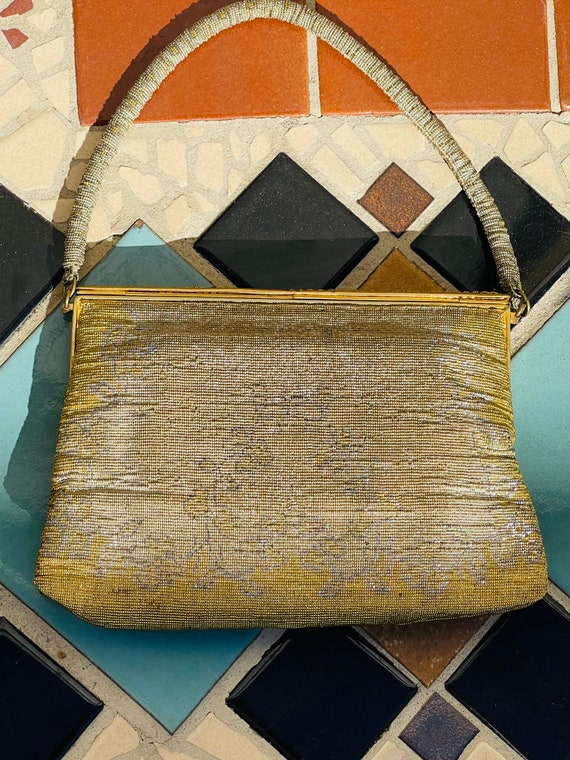Jorelle Bags Vintage Gold Beaded Handbag Purse Ma… - image 6