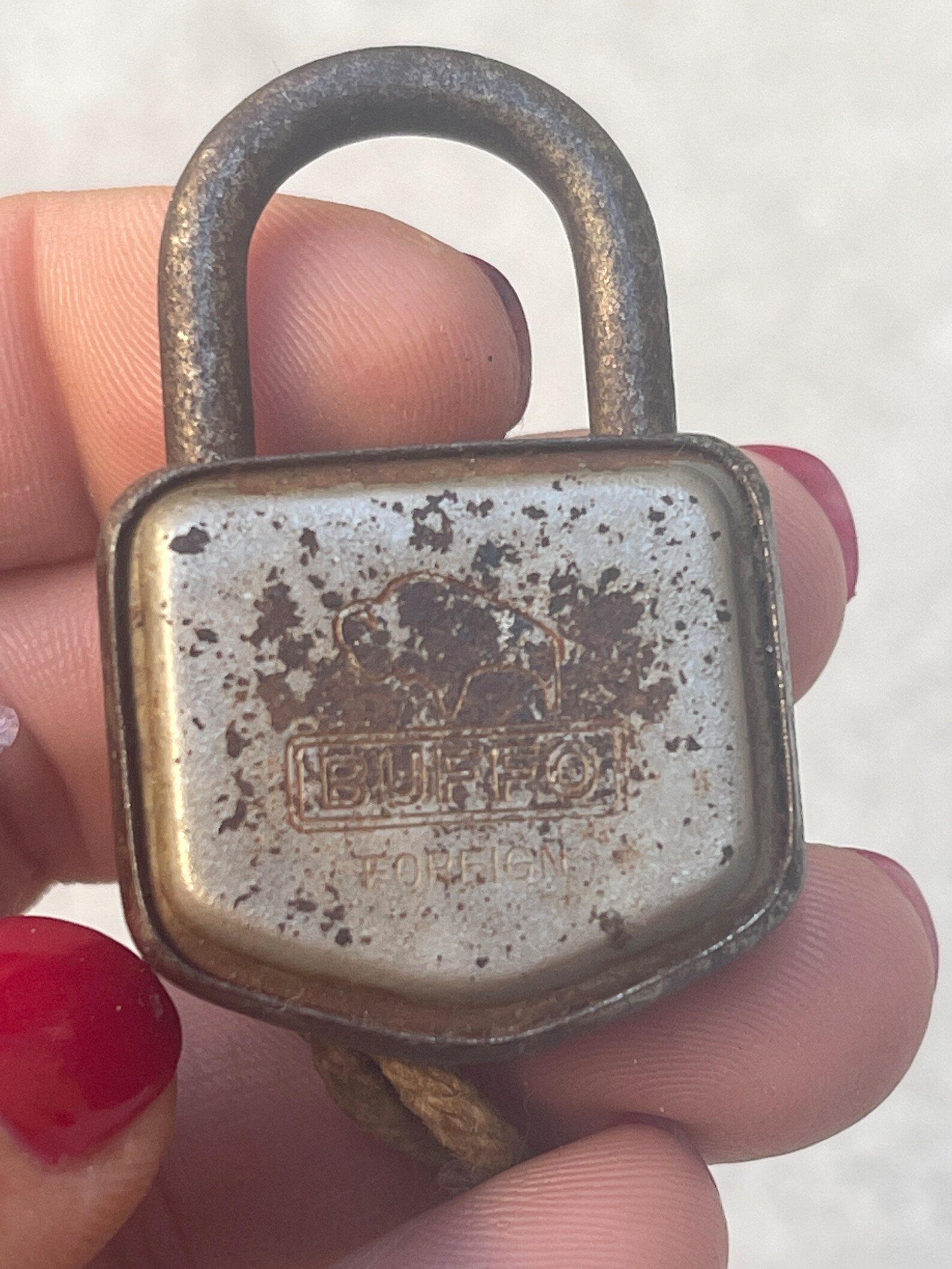 Antique Padlock and Key Buffalo Lock Vintage Key Etsy
