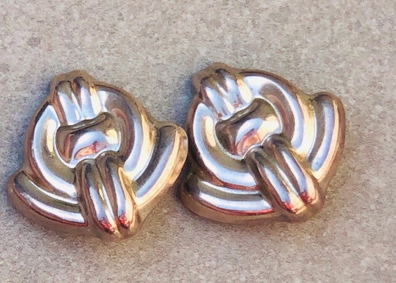 Taxco Sterling Silver Vintage Clip On Earrings Si… - image 1