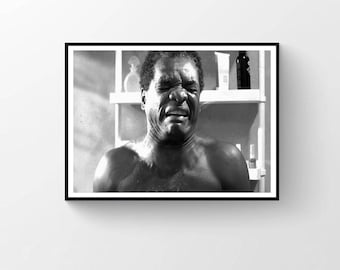 Funny 90s Comedy Film Bathroom Poster, Black and White Toilet Print, Comedy Movie Fan Gift