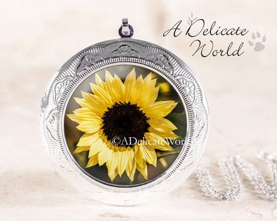 Sunflower locket sale