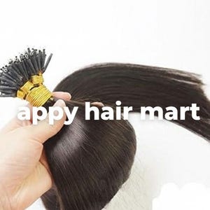 Extensiones de cabello permanentes con punta I, textura lisa disponible - Color marrón natural