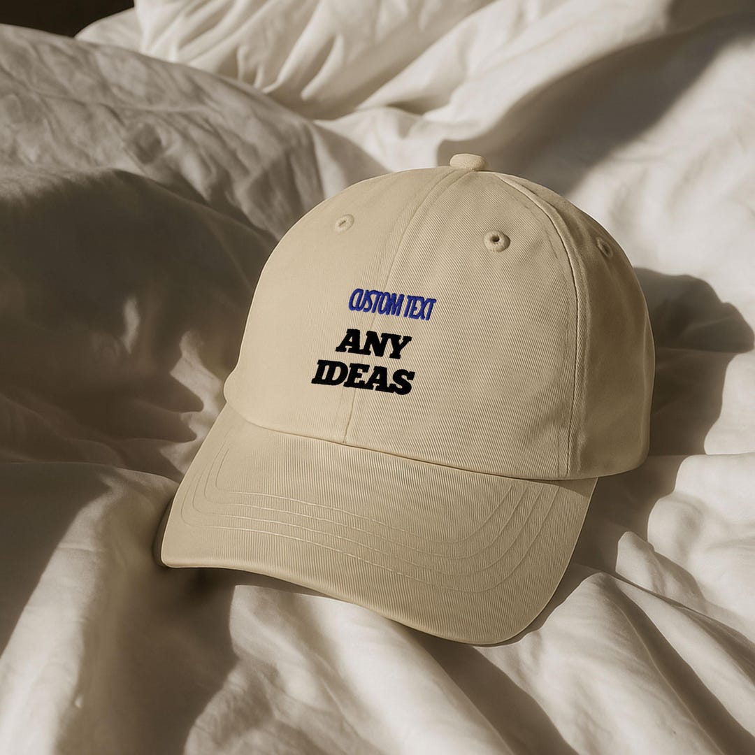 Text Hats Custom Text Logo Embroidered Hat,personalized Text Hat Your Text Here ...