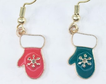 Red Mitten Earrings