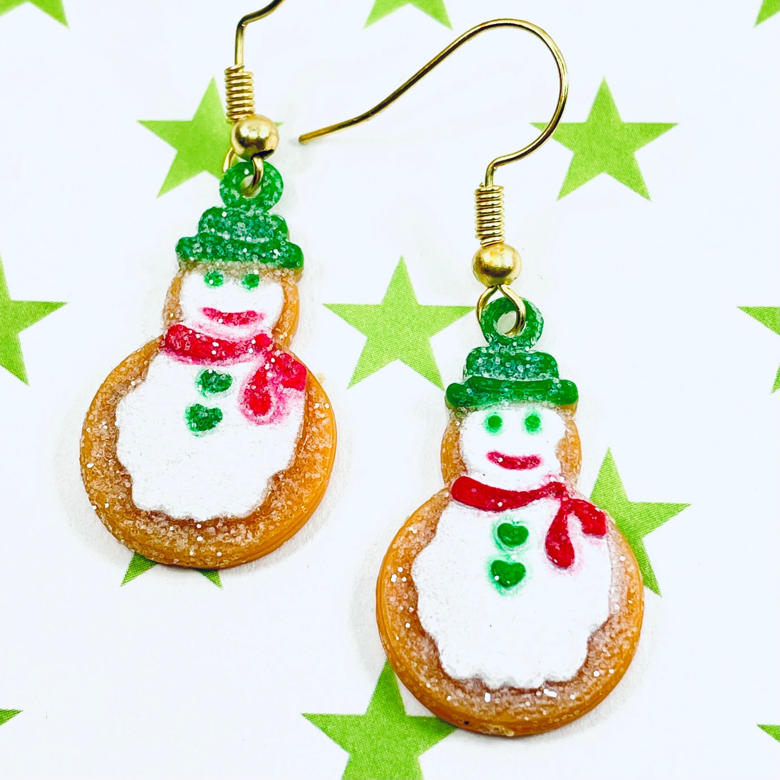 Sugar Cookie Earrings Christmas Gingerbread Man Earrings Etsy