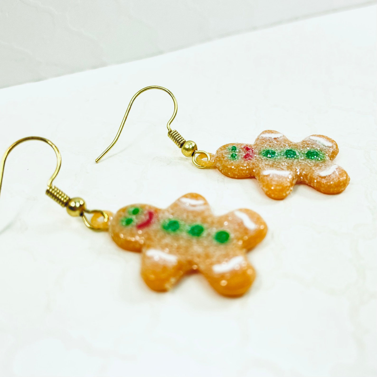 Sugar Cookie Earrings Christmas Gingerbread Man Earrings Etsy