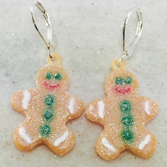 Sugar Cookie Earrings Christmas Gingerbread Man Earrings Etsy