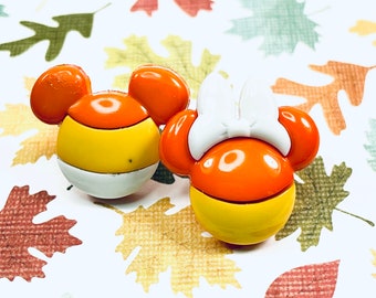 Disney Halloween Earrings, Mickey Mouse and Minnie Mouse Earring, Halloween  Earrings, Disney Earrings, Candycorn Earrings, Candy Corn ear