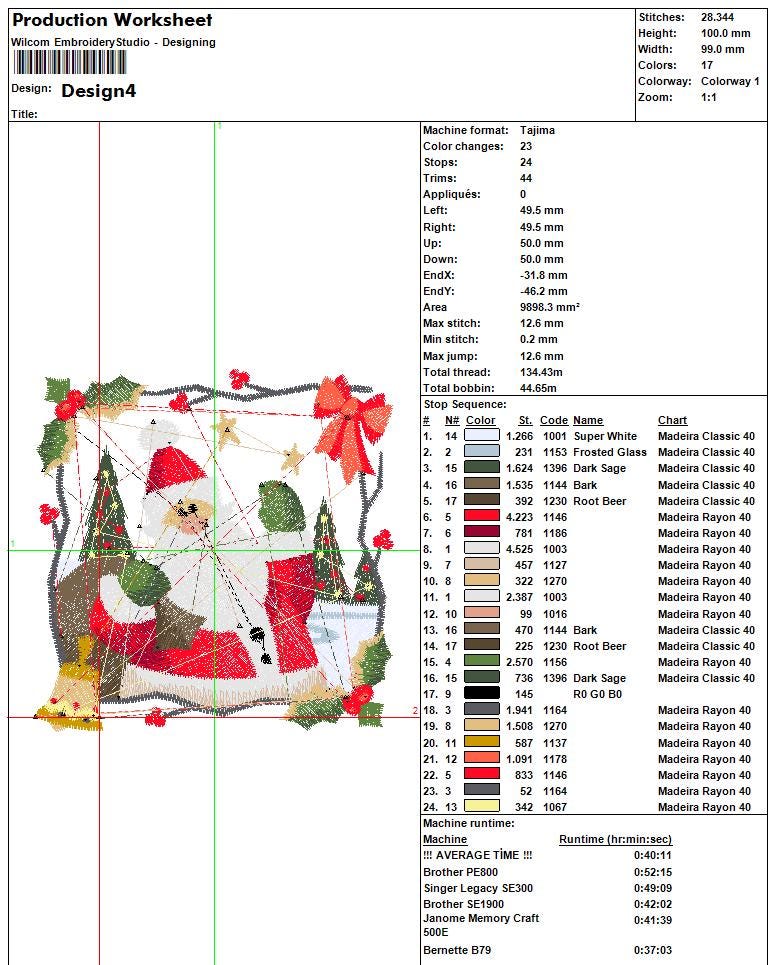 Machine Embroidery Split Santa Santa Claus Embroidery Design | 4x4 (100x100mm) Machine Embroidery File ...