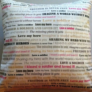 12x12 Military Wordy Decorative Pillow
