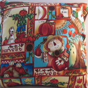 12x12 Harvest Scarecrow Accent Pillow