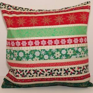 12x12 Christmas Stripes Accent Pillow